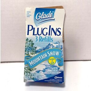 VTG Glade Plug Ins Mountain Snow Scent 3 Refills Air Freshener DISCONTINUED
